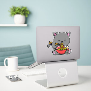 Sticker Cute Chat Mange Ramen