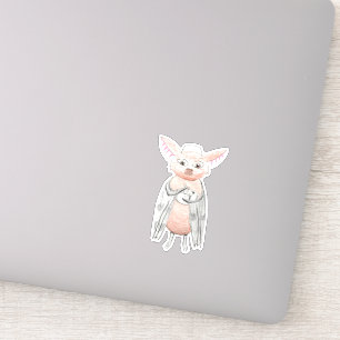 Sticker Cute chauve-souris chef avec bol mixte