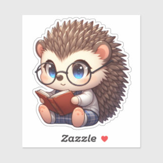 Sticker Cute Chibi Lecture Hedgehog