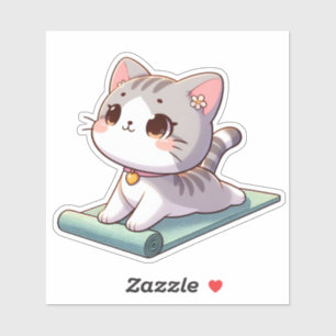 Sticker Cute Chibi Yoga Chat
