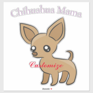 Sticker Cute Chihuahua Mama Art Thunder_Cove