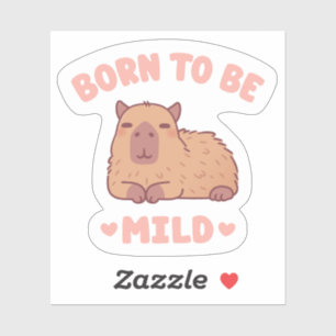 Sticker Cute Chilling Capybara Né Pour Être Doux