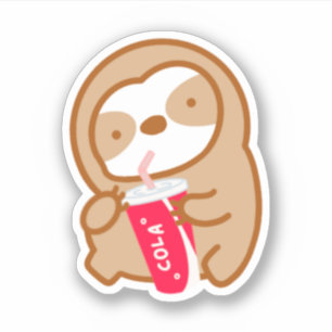Sticker Cute Cola Soda Sloth