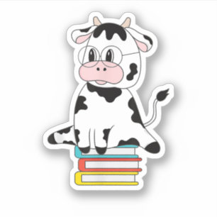 Sticker Cute Cow Imprimer Kawaii Animal Motif Livre Lectur
