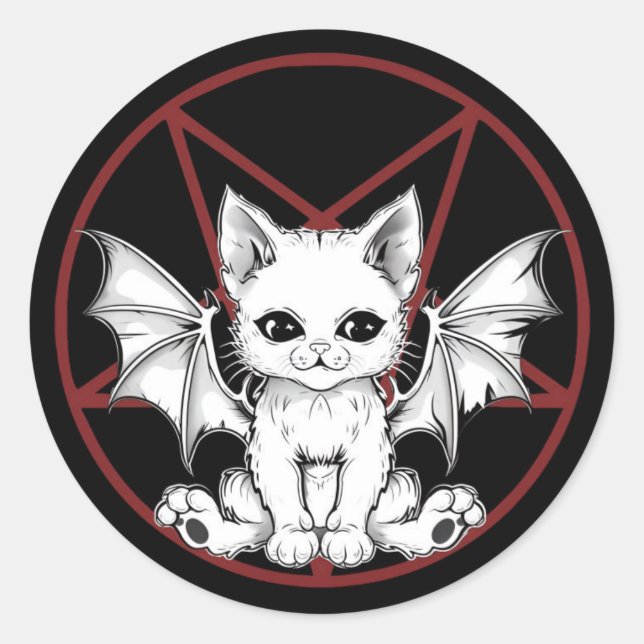 Sticker Cute Demon Cat (Front)