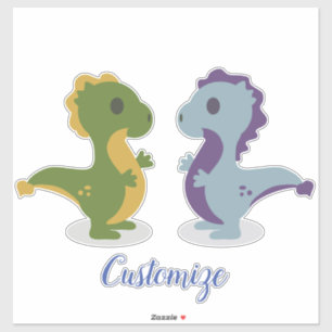 Sticker Cute Dinosaur Paire Thunder_Cove