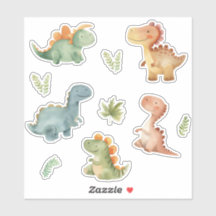 Sticker Cute Dinosaures