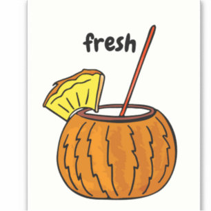 Sticker Cute Fresh Design Cocktail Cocktail Cocktail Cocon