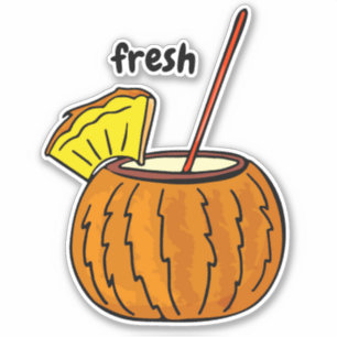 Sticker Cute Fresh Design Cocktail Cocktail Cocktail Cocon