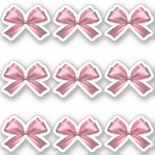 Sticker Cute Girl Rose Satin Aesthétique Bow