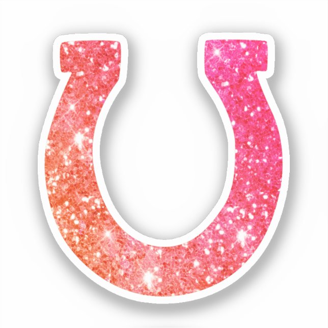 Sticker Cute Glam Girly Coral rose Parties scintillant fer (Recto)