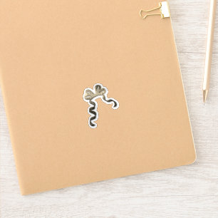 Sticker Cute Gold Bow