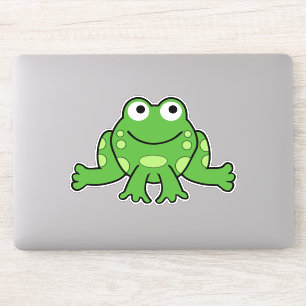 Sticker Cute grenouille caricaturale