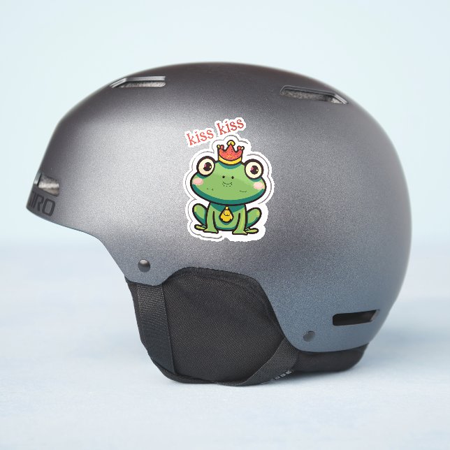 Sticker Cute Grenouille Prince (Côté casque)