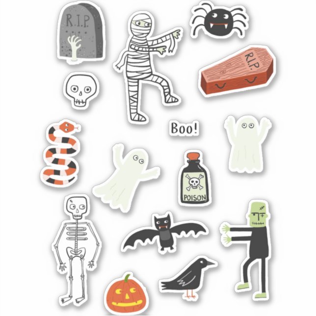 Sticker Cute Halloween (Devant)