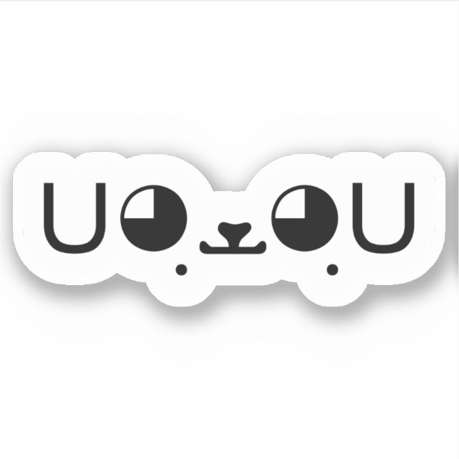 Sticker Cute Kawaii Chien Chien Chien Chien Japonais Kaomo (Devant)