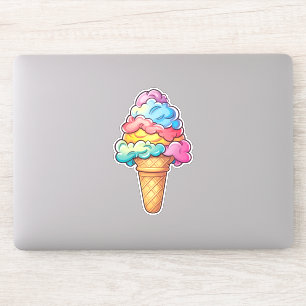 Sticker Cute Kawaii Cone de crème glacée   Sweet Treat