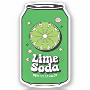 Sticker Cute Kawaii Fun Fruity Lime Soda Jus Boisson