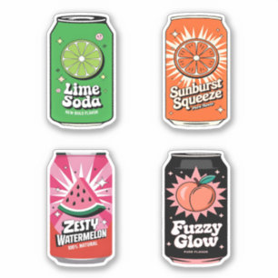 Sticker Cute Kawaii Fun Jus De Fruits Boire Mini Ensemble 