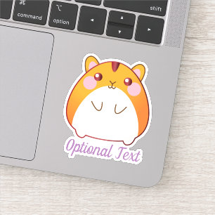Sticker Cute Kawaii Hamster personnalisé