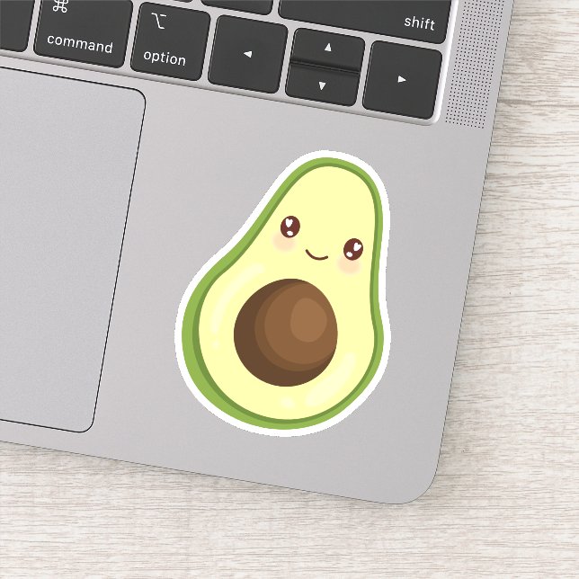 Sticker Cute Kawaii Smiling Avocado (Détail)