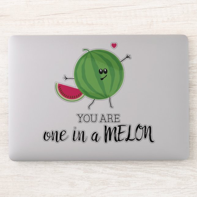 Sticker Cute Kawaii Un dans un million de Melon Food Pun (Ordinateur)