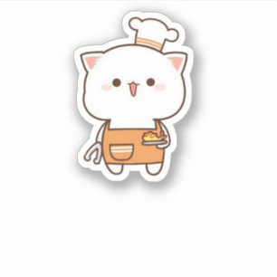 Sticker Cute Mochi Peach Cat