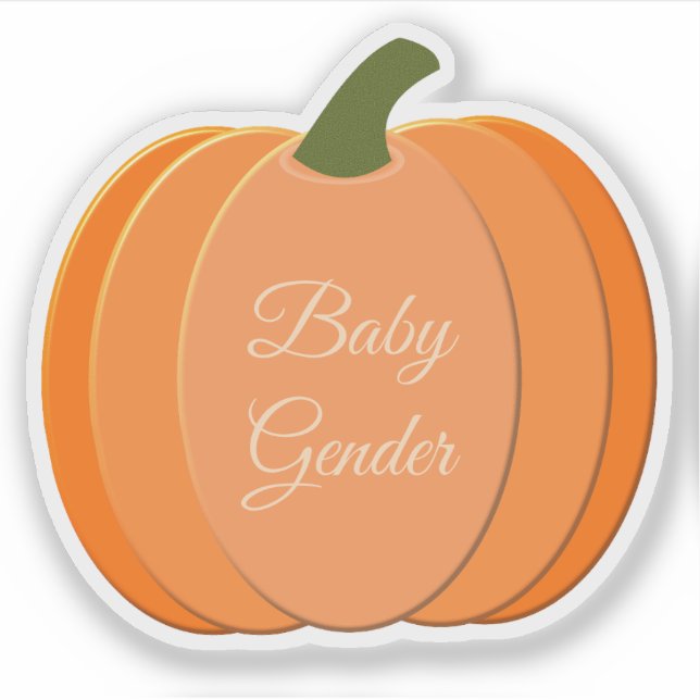 Sticker Cute Orange Genre Neutre Citrouille Personnalisé (Devant)