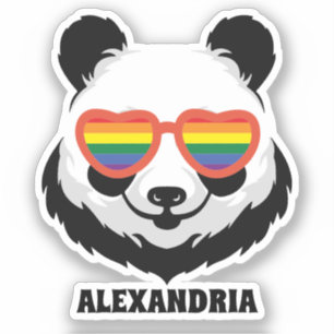 Sticker Cute Ours Panda   Arc en ciel   LGBTQ