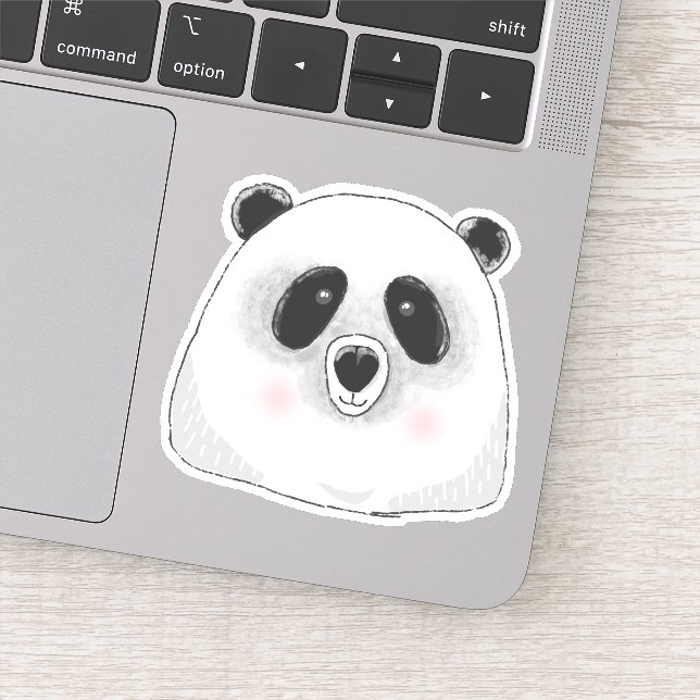 Sticker Cute panda art moderne. Enfants drôle ours animal (Détail)