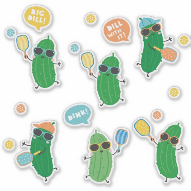 Sticker Cute Pickleball (Devant)