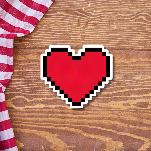 Sticker Cute pixellisé forme coeur (Créateur téléchargé)
