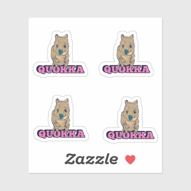 Sticker Cute Quokka (Feuille)