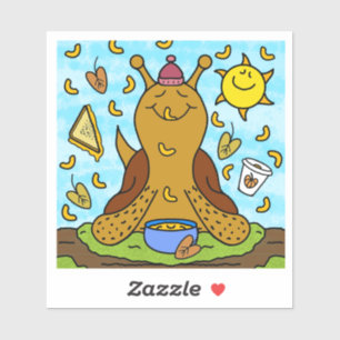 Sticker Cute Snail Confort Nourriture Bonne Automne Vinyl