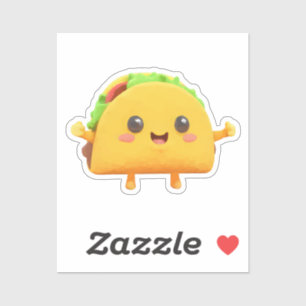 Sticker Cute Taco