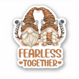 Sticker Cute Tiger Gnome For Valentines Day Couples And Ti