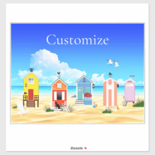 Sticker Cute Tiny Beach Shacks Thunder_Cove