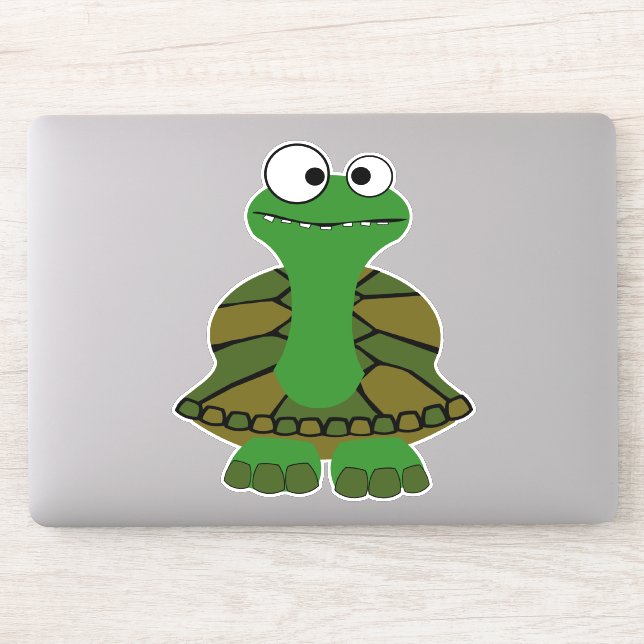 Sticker Cute Tortue Cartoon (Ordinateur)