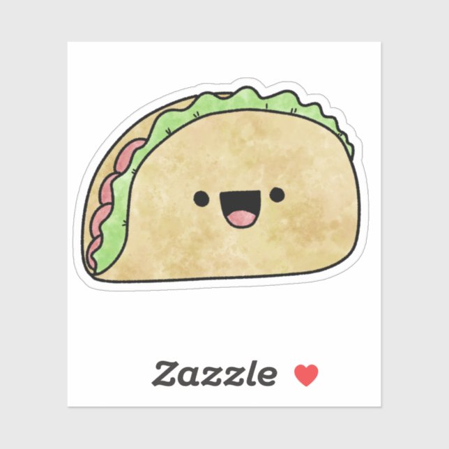 Sticker Cute yummy taco (Feuille)