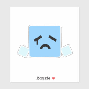 Sticker Cybe cube triste jsab