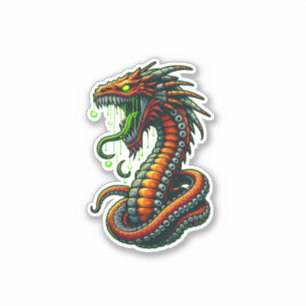 Sticker Cyber Dragon Acide