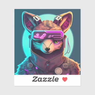 Sticker Cyberpunk Fox 1