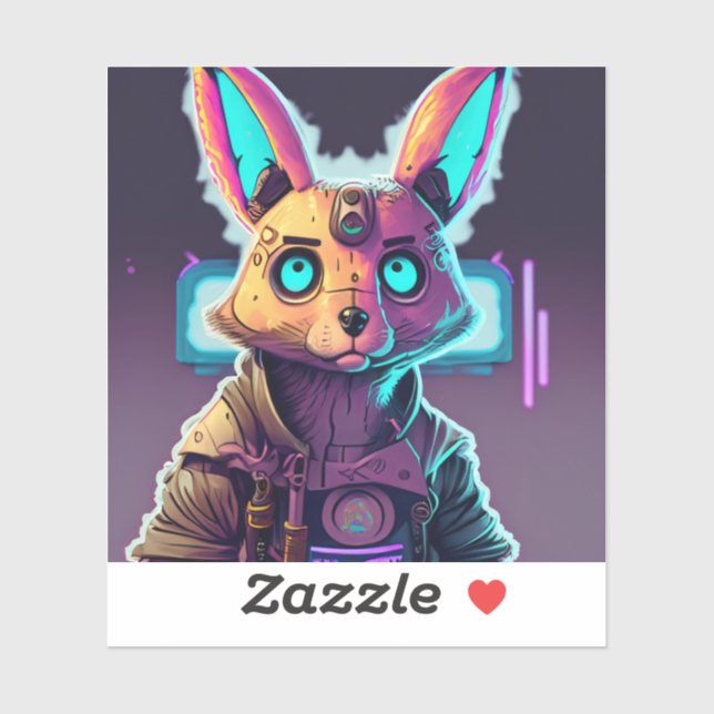 Sticker Cyberpunk Rabbit 3 (Feuille)