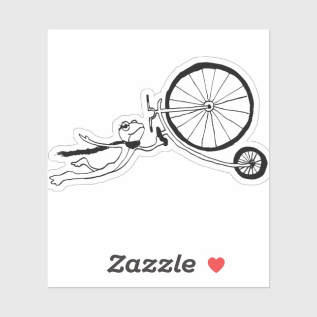 Sticker Cycling Frog (Feuille)