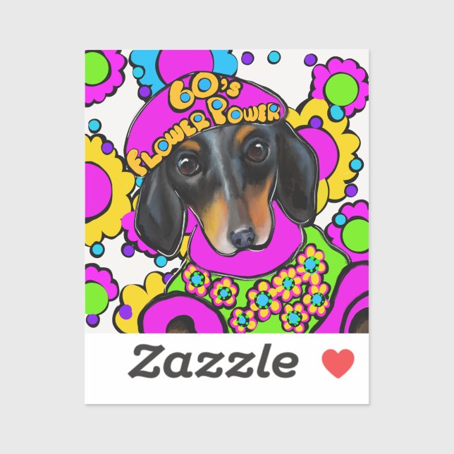 STICKER DACHSHUND  (Feuille)