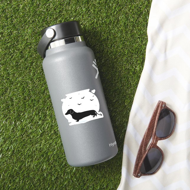 Sticker Dachshund Halloween Costume Mon Dachshund est Mon  (HydroFlask Insitu)