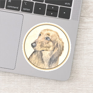 Sticker Dachshund (Longue) Peinture Chien Art original