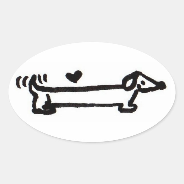 Sticker Dachshund Love (Devant)