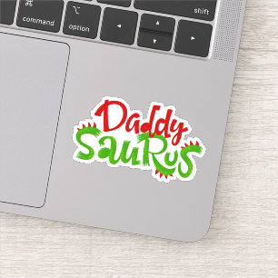 Sticker Daddy Saurus Dinosaur Lettres