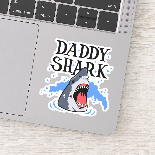 Sticker Daddy Shark - Grand Blanc (Détail)
